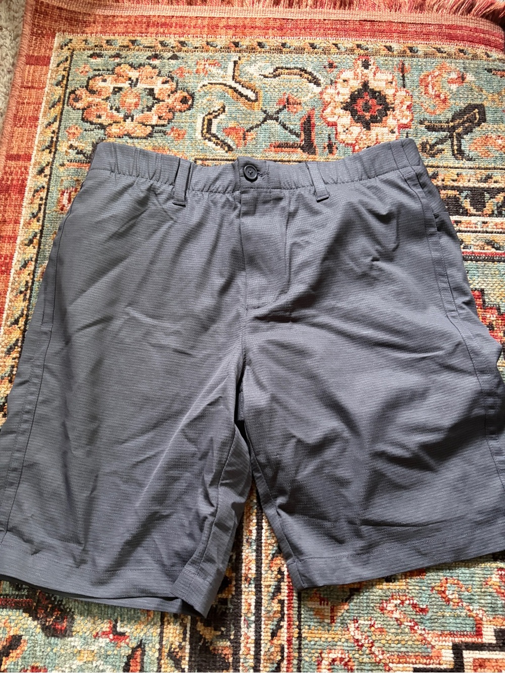 Under Armour Men's Charcoal Flat Front Performance Shorts